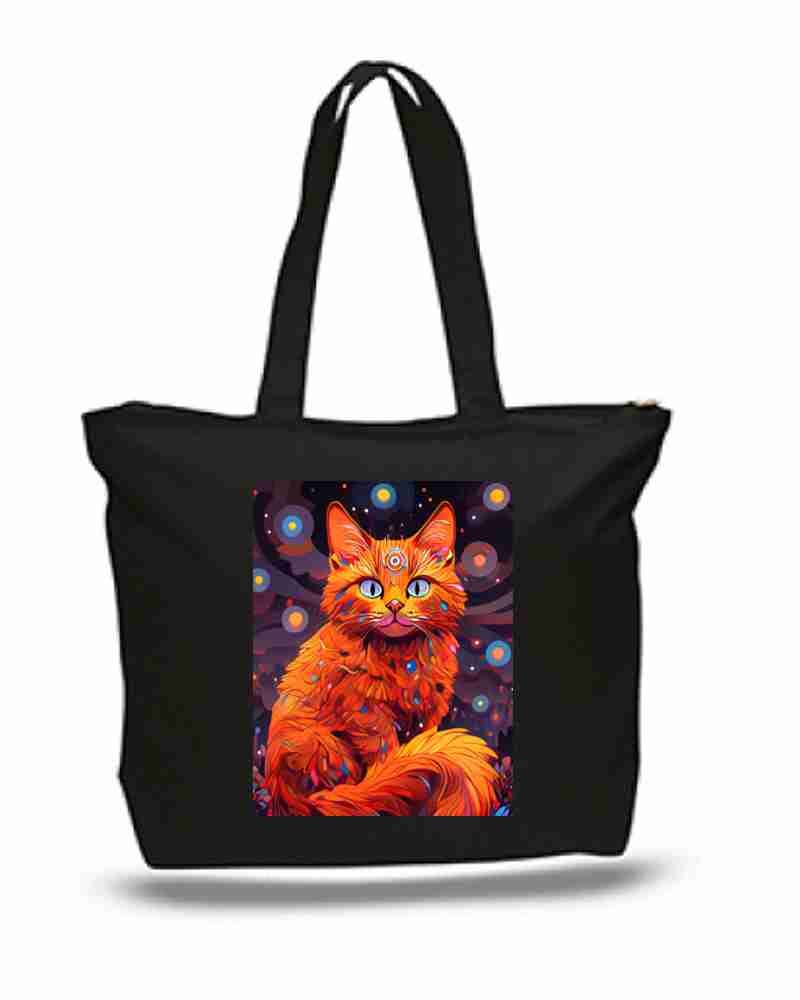 Kittten Zipper Tote Bag